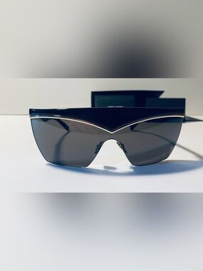SAINT LAURENT SL 614 MASK 001 Newwave Injection Black 99 mm Women's Sunglasses